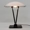 Postmodern Black Metal & Glass Table Lamp, 1980s 4