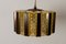 Brass, Glass, and Teak Ceiling Pendant by Werner Schou for Coronell Elektro, 1960s, Image 5