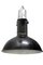 Lámpara colgante holandesa industrial vintage de aluminio fundido y esmalte negro, años 50, Imagen 2