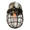 Vintage Industrial Grey Cast Aluminium & Clear Glass Cage Lamp, 1950s, Image 2