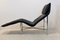 Chaise longue Skye de cuero negro de Tord Björklund para Ikea, años 70, Imagen 1