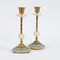 19th-Century French Gilded Brass and Alabaster Candleholders, Set of 2 4