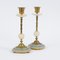 19th-Century French Gilded Brass and Alabaster Candleholders, Set of 2, Image 4
