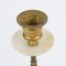 19th-Century French Gilded Brass and Alabaster Candleholders, Set of 2, Image 5