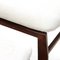 Mid-Century Italian White Velvet & Wood Dining Chairs, 1950s, Set of 4 9