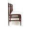Mid-Century Italian White Velvet & Wood Dining Chairs, 1950s, Set of 4 5