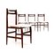 Mid-Century Italian White Velvet & Wood Dining Chairs, 1950s, Set of 4 4