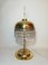 Golden Brass and Glass Table Lamp, 1970s 5