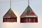 Amsterdam School Stained Glass Pendant Lights, 1930s, Set of 2 8