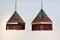 Amsterdam School Stained Glass Pendant Lights, 1930s, Set of 2 6