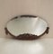 Oval Carved Beech & Walnut Mirror, 1920s 1