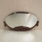 Oval Carved Beech & Walnut Mirror, 1920s, Image 1