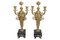 Louis XVI Style Gilt Bronze & Marble Caryatid Candleholders, 1900s, Set of 2 1