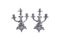 Candelabros Luis XVI antiguos de metal plateado. Juego de 2, Imagen 1