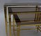 Vintage Gilt Metal and Smoked Glass Nesting Tables, Set of 3 2