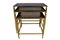 Vintage Gilt Metal and Smoked Glass Nesting Tables, Set of 3 1