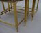 Vintage Gilt Metal and Smoked Glass Nesting Tables, Set of 3 3