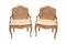 Louis XV Style Cream Lacquered Wood Armchairs, 1880s, Set of 2, Image 1