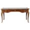 Large Louis XV Style Marquetry Tulip Wood Desk, 1800s 1