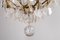 Mid-Century Louis XV Style Brass and Crystal Chandelier from Baccarat, 1950s 10