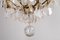 Mid-Century Louis XV Style Brass and Crystal Chandelier from Baccarat, 1950s, Image 10