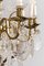Lámpara de araña estilo Luis XV Mid-Century de latón y cristal de Baccarat, años 50, Imagen 2