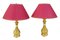 Antique Gilt Bronze Lamps from Maison Gagneau, 1890s, Set of 2 1