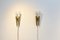 Italian Brass & Opaline Glass Sconces, 1970s, Set of 2 7