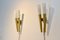 Italian Brass & Opaline Glass Sconces, 1970s, Set of 2 11