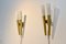 Italian Brass & Opaline Glass Sconces, 1970s, Set of 2, Image 11