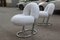 Italian Steel & Hairy Fabric Donut Chairs, 1970s, Set of 4 1