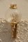 Mid-Century Italian Murano Glass & Brass Gold Sconce, 1950s 4