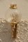 Mid-Century Italian Murano Glass & Brass Gold Sconce, 1950s, Image 4