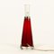 Model RD 1566 Red Glass Table Lamp by Carl Fagerlund for Orrefors, 1960s 5