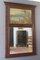 Antique Carved Oak Framed Mirror with Painting, 1920s 3