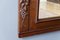 Antique Carved Oak Framed Mirror with Painting, 1920s 14