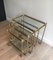 Neoclassical French Brass Nesting Tables from Maison Baguès, 1940s, Set of 3 5