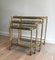 Neoclassical French Brass Nesting Tables from Maison Baguès, 1940s, Set of 3 1