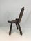 French Carved Wood Mountain Chair, 1950s 4
