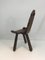 French Carved Wood Mountain Chair, 1950s, Image 4