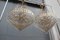Crystal and Gold Metal-Plated Chandelier, 1970s, Set of 2, Image 1