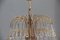 Crystal and Gold Metal-Plated Chandelier, 1970s, Set of 2 6