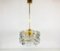 German Gold-Plated & Crystal Ceiling Lamp from Kinkeldey, 1960s 1