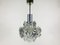 German Chrome-Plated & Crystal Ceiling Lamp from Kinkeldey, 1960s 10