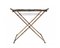 Silvered Bronze Tray Table with Faux Bamboo Stand, 1950s 6