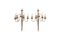 Directoire Style Gilt & Silver Brass Wall Sconces, 1970s, Set of 2 9