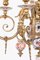 Antiker Imari Kronleuchter aus Porzellan & vergoldeter Bronze 12