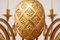 Großer vergoldeter Bronze Kronleuchter mit Eier-Dekoration von Maison Delisle, 1970er 9