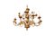 Large Gilt Bronze Chandelier with Stylized Egg Decor from Maison Delisle, 1970s, Image 1