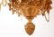 Large Gilt Bronze Chandelier with Stylized Egg Decor from Maison Delisle, 1970s 2